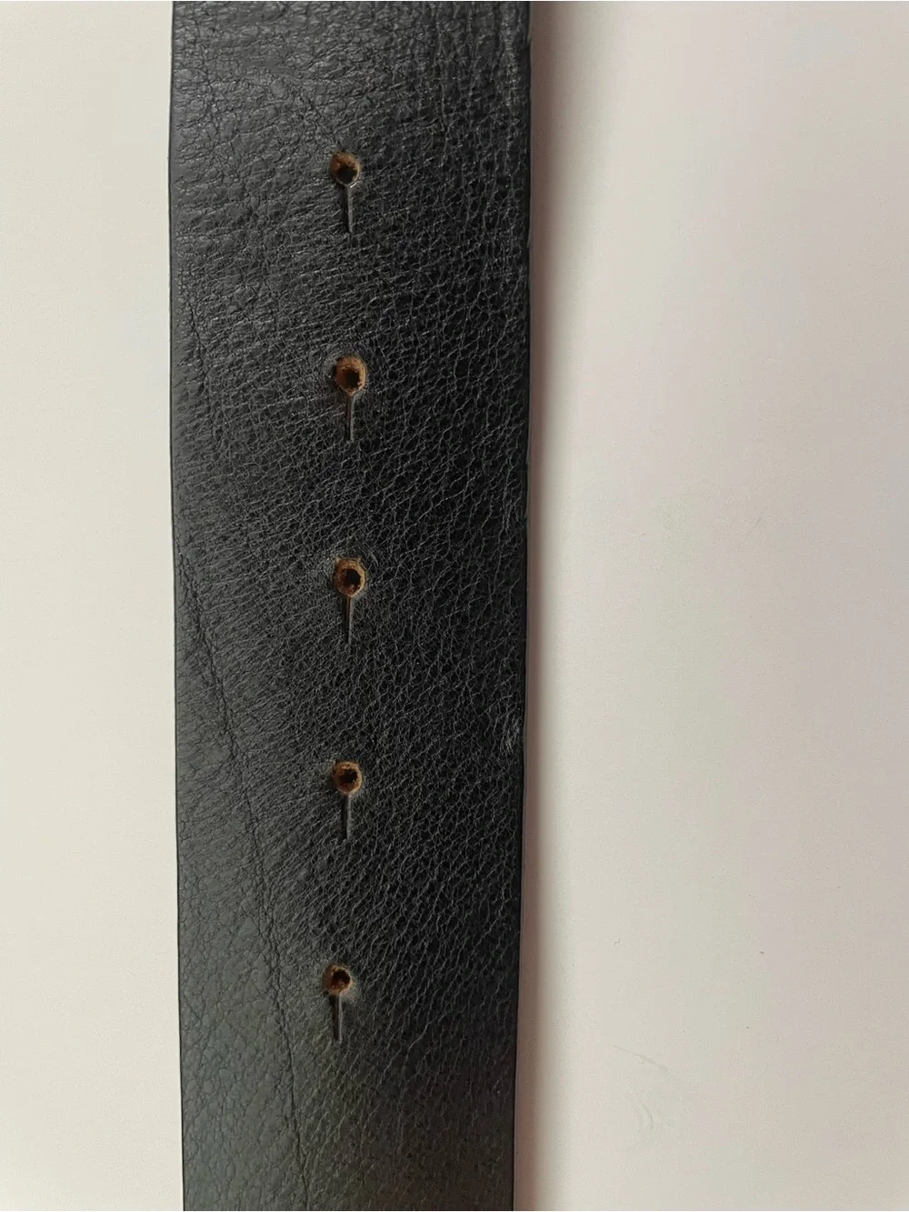 Vintage GAP Black Leather Belt with Dark Brass Toned Eagle Buckle, size 34
